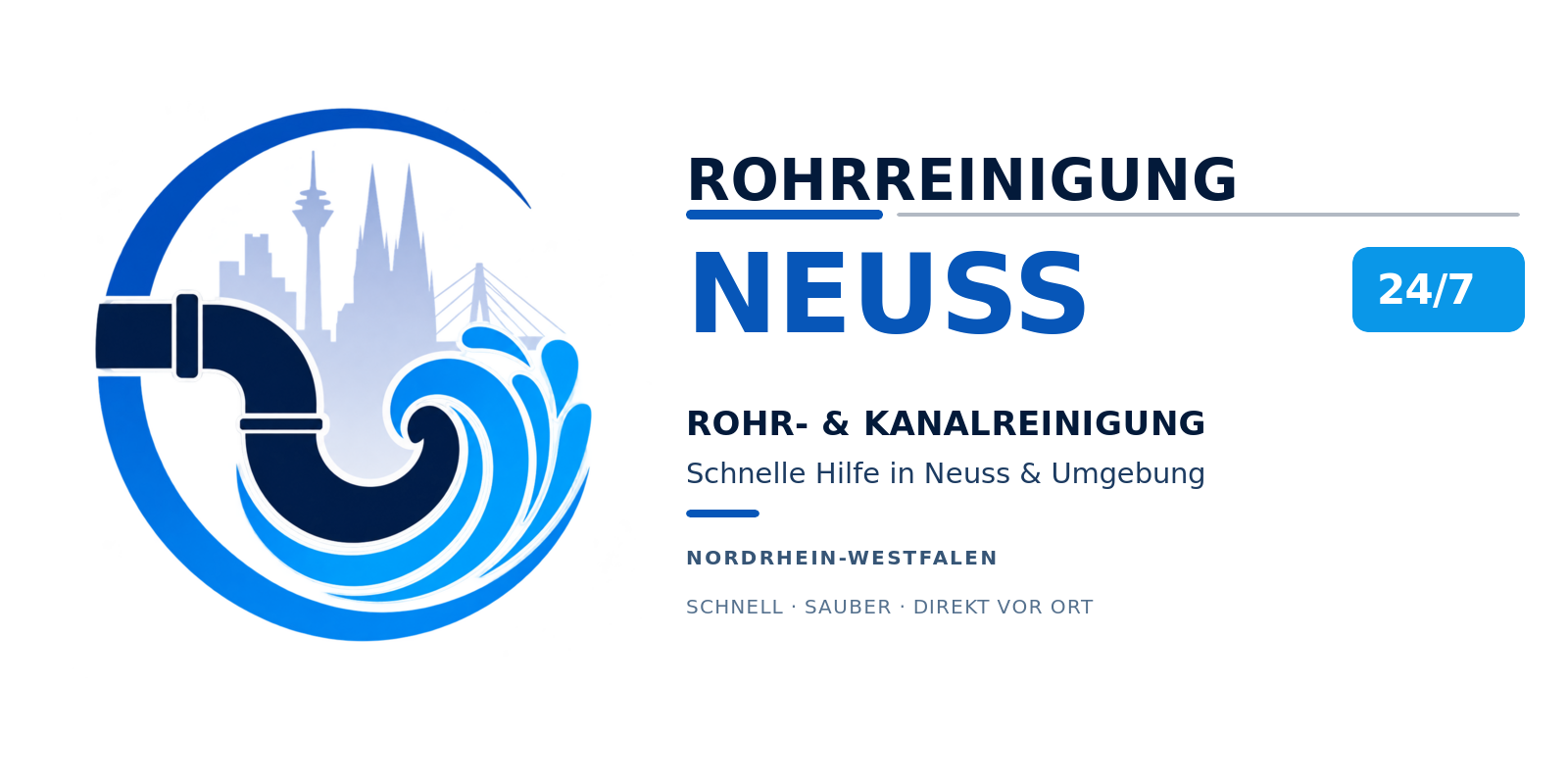 Neuss Rohrreinigung Kanalreinigung Notdienst Logo